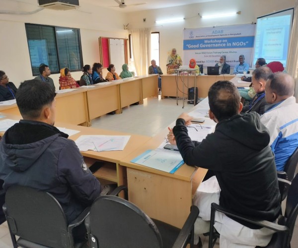 Participating Workshop on "Good Governance in NGOs" with ADAB